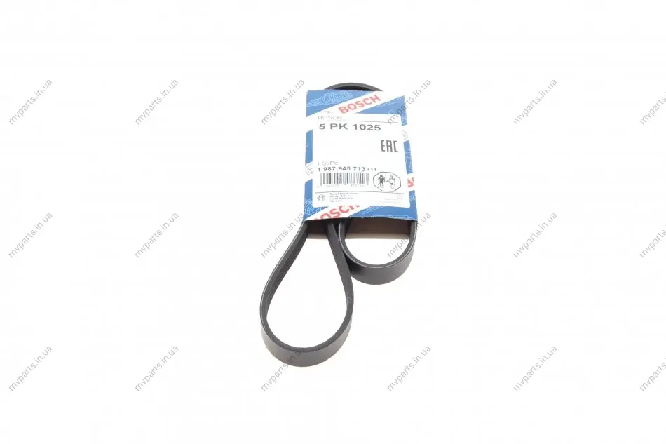 Ремінь генератора Mazda 626 1.8i 92-97/X5 (E53) M62 00-03 (5PK1025) 1 987 945 713 BOSCH 1-987-945-713 (фото 1)
