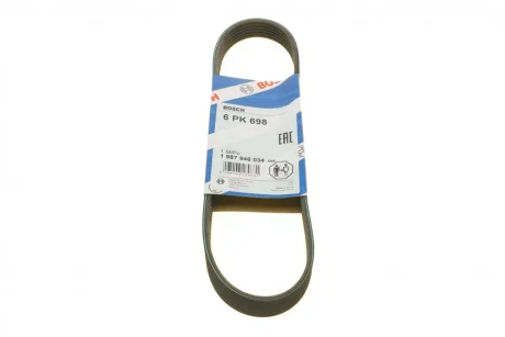 Ремінь генератора поліклиновий Citroen Jumper/Fiat Ducato/Peugeot Boxer 2.0 94- (6PK698) 1 987 946 034 BOSCH 1-987-946-034