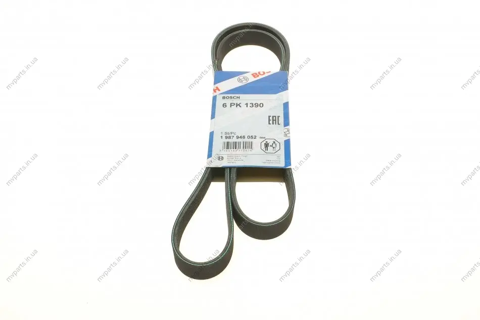 Ремінь генератора поліклиновий Citroen Berlingo 1.9D 98- (6PK1390) 1 987 946 052 BOSCH 1-987-946-052 (фото 1)