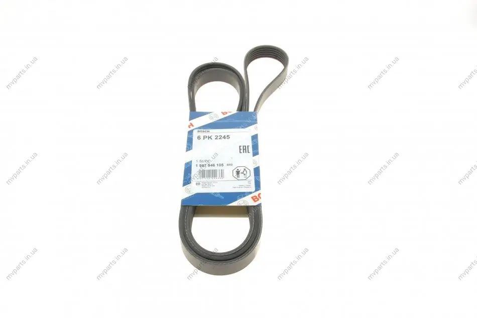Ремінь генератора MB W202/211 2.0/2.2/2.7CDI (6PK2245) 1 987 946 105 BOSCH 1-987-946-105 (фото 1)