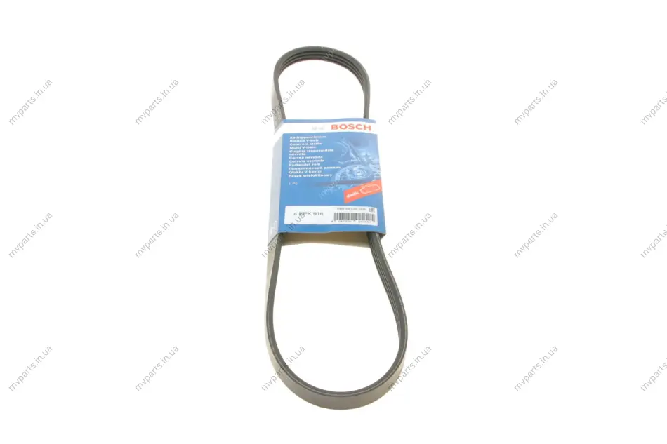 Ремінь генератора Renault Kangoo/Logan 1.4/1.6 04-/Lada Largus 1.6 12- (4PK916) 1 987 946 129 BOSCH 1-987-946-129 (фото 1)