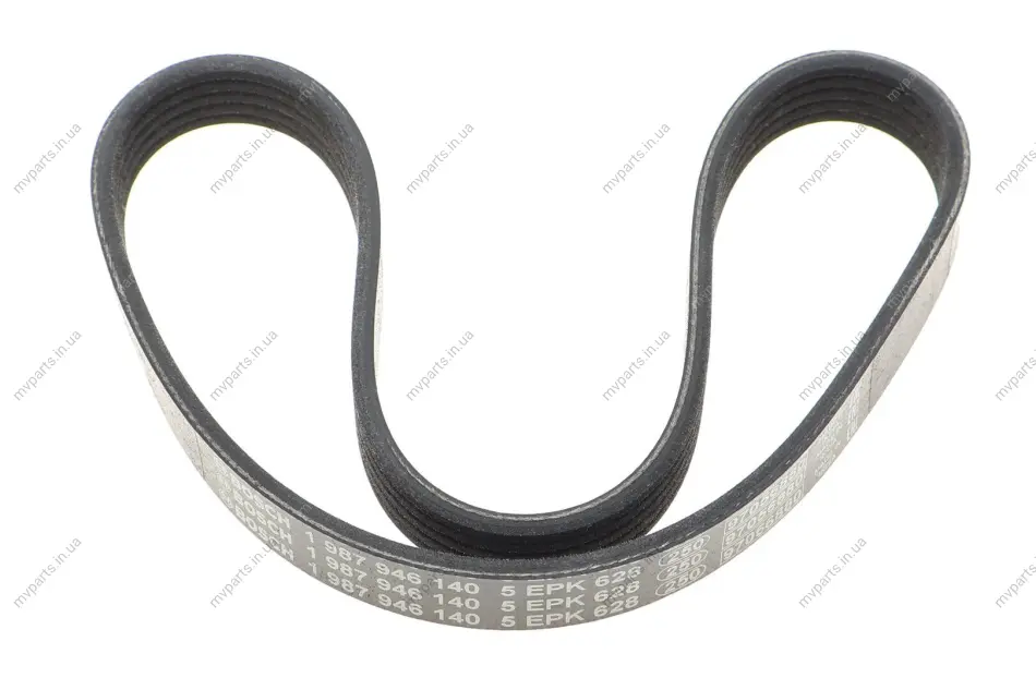Ремінь генератора Ford Mondeo IV 2.5 07-15/Volvo S60/S80/V60/V70/XC60/XC70 07-16 (5PK628) 1 987 946 140 BOSCH 1-987-946-140 (фото 1)