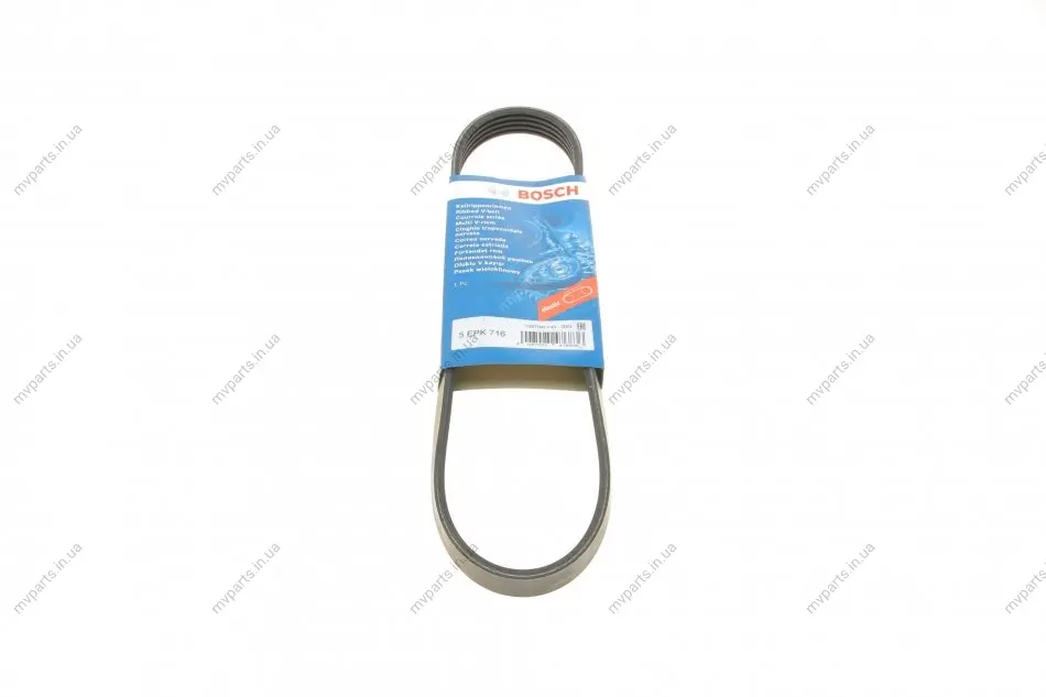 Ремінь генератора Mazda 3/5 1.8/2.0 03- (5PK716) 1 987 946 149 BOSCH 1-987-946-149 (фото 1)