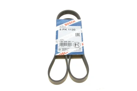 Ремінь генератора VW Touareg 4.2 FSI 06-18/Audi A8/Q7 4.2FSI 06-12 (5PK1120) 1 987 946 291 BOSCH 1-987-946-291