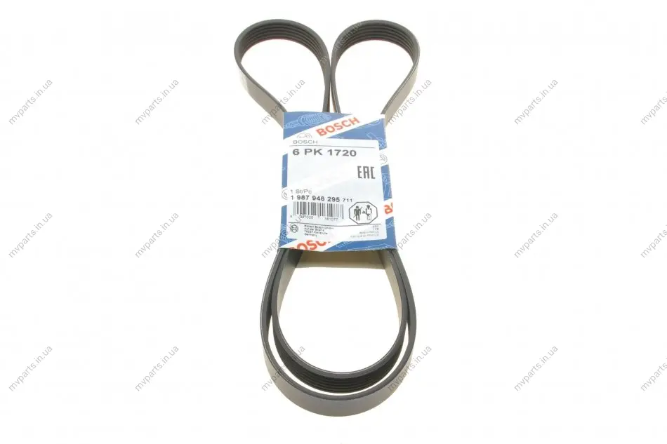 Ремінь генератора Ford Connect 1.8 TDCI 02-13 (6PK1720) 1 987 946 295 BOSCH 1-987-946-295 (фото 1)