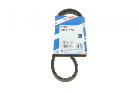 Ремінь генератора VW T4 1.9D/TD 90-96 (10x975) 1 987 947 611 BOSCH 1-987-947-611