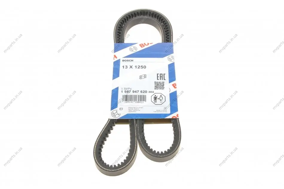 Ремень генератора MB 508-608 -88/VW T3 1.6-1.7TD -92 (13x1250) 1 987 947 620 BOSCH 1-987-947-620 (фото 1)