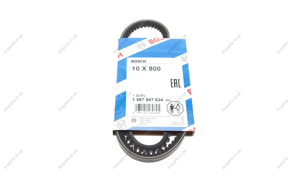Ремінь генератора VW Passat B2 (10x800) 1 987 947 634 BOSCH 1-987-947-634 (фото 1)