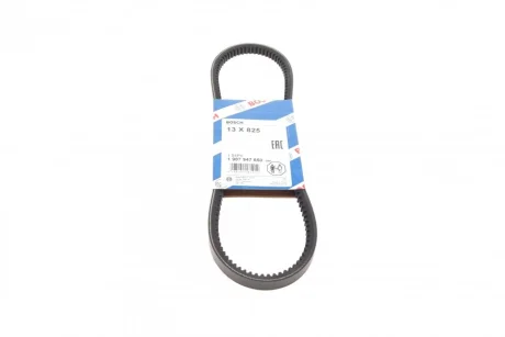 Ремінь генератора Audi 80 1.3-1.8 78-87/BMW 3 (E30)/5 (E34) 2.0-2.5 87-95/VW Passat 80-88 (13x825) 1 987 947 650 BOSCH 1-987-947-650