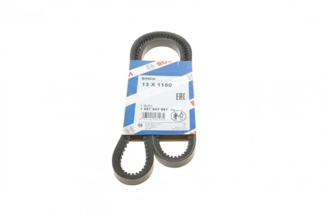Ремінь генератора VW T3 1.9/2.1 82-92/MB W123 2.0-3.0D 77-85 (13x1150) 1 987 947 661 BOSCH 1-987-947-661