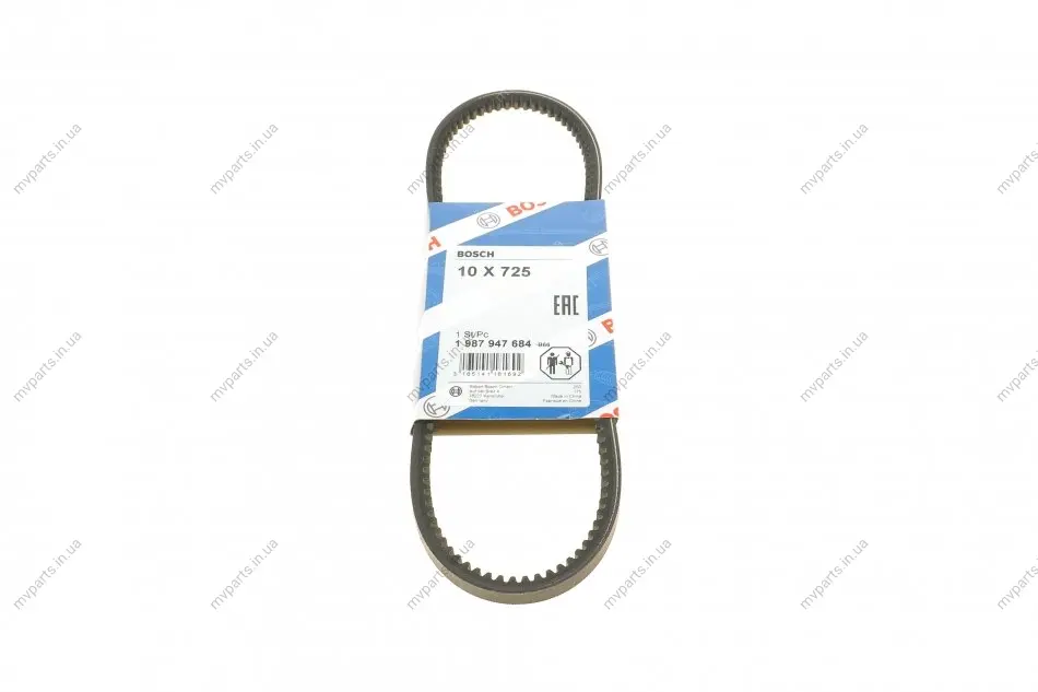Ремінь генератора клиновий Citroen CX/ Peugeot 504/505/Renault 19/ZAZ Tavria -07 1 987 947 684 BOSCH 1-987-947-684 (фото 1)