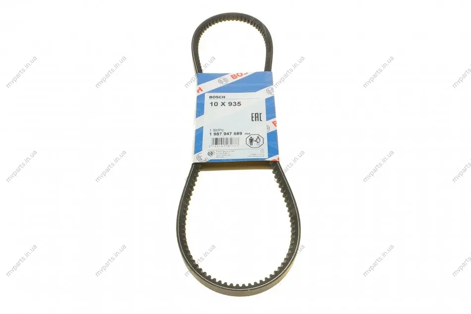 Ремінь генератора MB W124/201/202/210 OM601/602/M111 (10x935) 1 987 947 689 BOSCH 1-987-947-689 (фото 1)