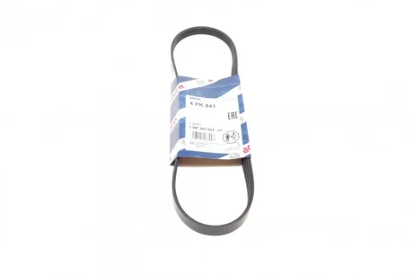 Ремінь генератора Fiat Doblo 1.2 01- (AC) (4PK841) 1 987 947 805 BOSCH 1-987-947-805