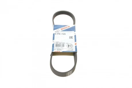 Ремінь генератора Citroen Berlingo 1.1-1.4 96-11/Peugeot Partner 1.1-1.4 96-15 (5PK725) 1 987 947 831 BOSCH 1-987-947-831