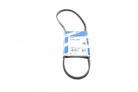 Ремінь генератора Smart Fortwo 0.7i/0.8CDI 04-07/Toyota Yaris 1.3-1.5 99-05 (3PK850) 1 987 947 854 BOSCH 1-987-947-854