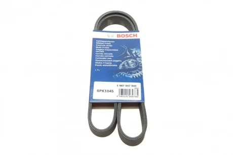 Ремінь генератора VW Golf III/Passat/T4 1.9D/TD 90-04/Opel Corsa F 1.2 19-/Fiat Scudo 1.9D 98-06 1 987 947 940 BOSCH 1-987-947-940