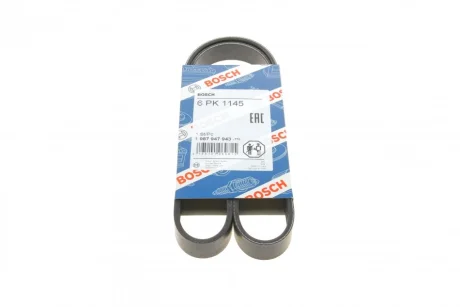 Ремінь генератора Renault Master 2.5dCi (-AC) (6PK1145) 1 987 947 943 BOSCH 1-987-947-943