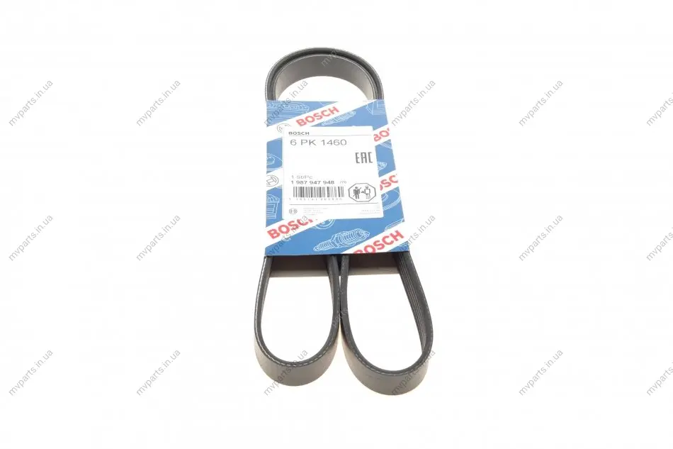 Ремінь генератора Ford Connect (-AC)/Opel Combo 1.2/1.4i -01 (6PK1460) 1 987 947 948 BOSCH 1-987-947-948 (фото 1)
