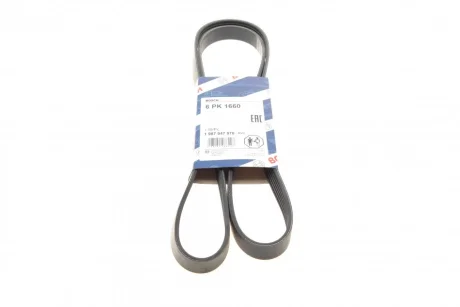 Ремінь генератора Fiat Scudo/Citroen Berlingo/VW Golf IV 1.8/1.9TDI 97- (6PK1660) 1 987 947 978 BOSCH 1-987-947-978