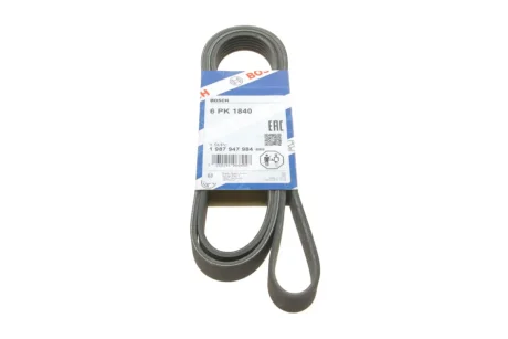 Ремінь генератора Mazda 2 1.3/1.5 07-/Toyota Corolla 1.4/1.6 00-02 (6PK1840) 1 987 947 984 BOSCH 1-987-947-984