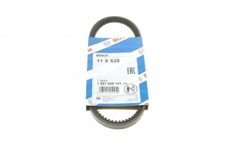 Ремінь генератора Audi A4/A6/VW Passat 1.8T 96-00 (11x528) 1 987 948 143 BOSCH 1-987-948-143