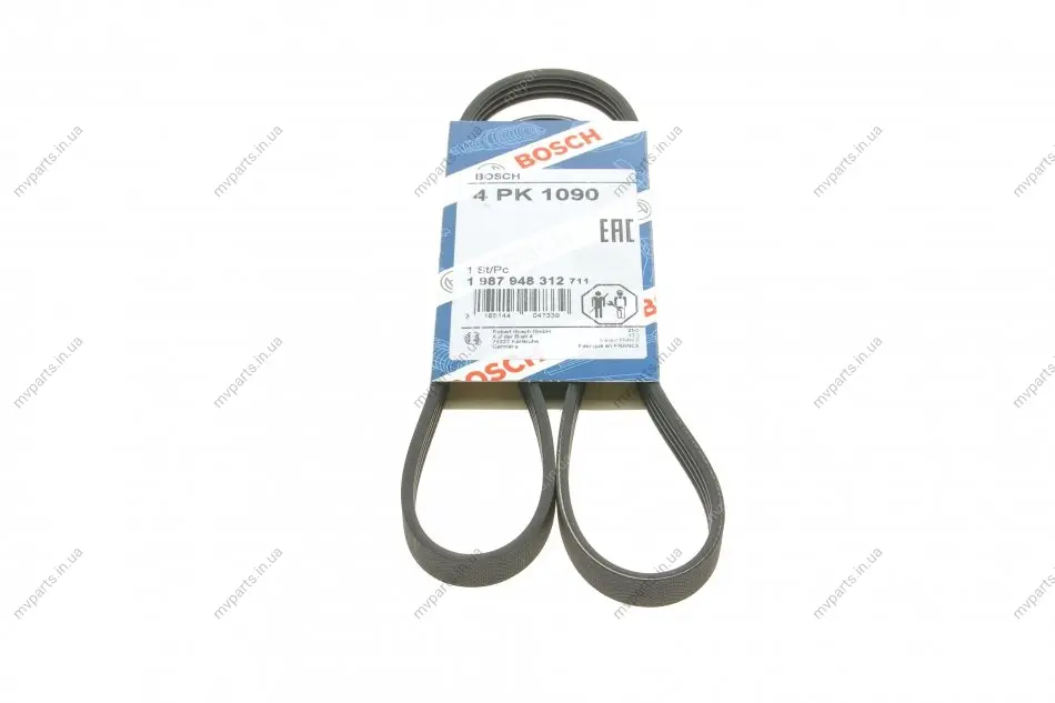 Ремінь генератора Suzuki Grand Vitara 2.5 V6 24V/2.7 01-03/Vitara 2.0 V6 24V 94-98 (4PK1090) 1 987 948 312 BOSCH 1-987-948-312 (фото 1)