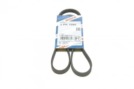 Ремінь генератора Suzuki Grand Vitara 2.5 V6 24V/2.7 01-03/Vitara 2.0 V6 24V 94-98 (4PK1090) 1 987 948 312 BOSCH 1-987-948-312