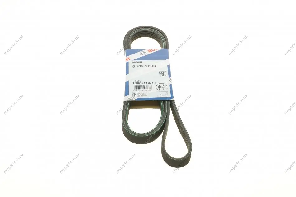 Ремень генератора BMW 3 (E46)/5 (E39) 1.8D (M47)/Land Rover 2.0 Td4 4x4 00-06 (5PK2030) 1 987 948 331 BOSCH 1-987-948-331 (фото 1)