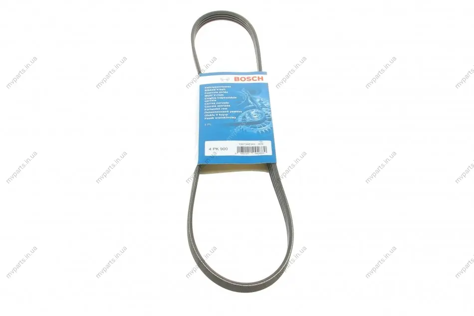 Ремінь генератора Suzuki Baleno 95-02/ Toyota Auris/Verso 1.3-1.6 i 10- (4PK900) 1 987 948 349 BOSCH 1-987-948-349 (фото 1)