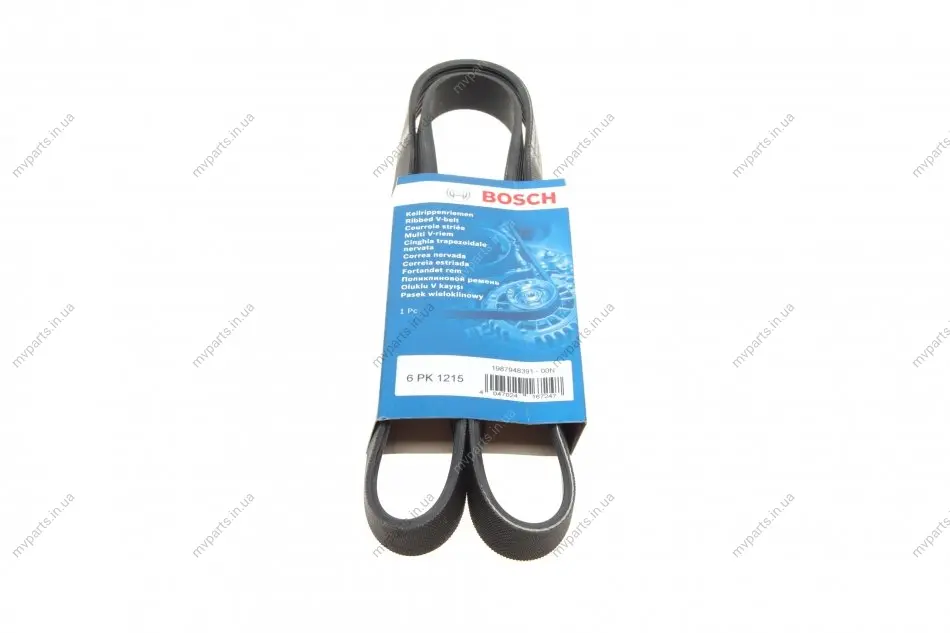 Ремінь генератора Peugeot Expert/Citroen Jumpy 2.0HDi 07-/Ford Focus/Kuga 2.0TDCi 04-12 (6PK1215) 1 987 948 391 BOSCH 1-987-948-391 (фото 1)