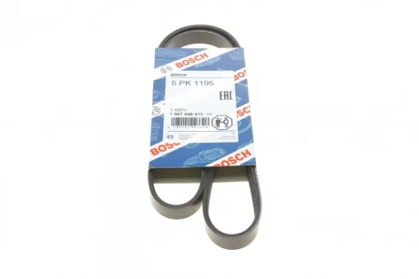 Ремінь генератора Opel Movano/Renault Master 2.5D/2.8DTI 98-01/Megane/Laguna 1.4-1.6 03-08 (5PK1195) 1 987 948 413 BOSCH 1-987-948-413