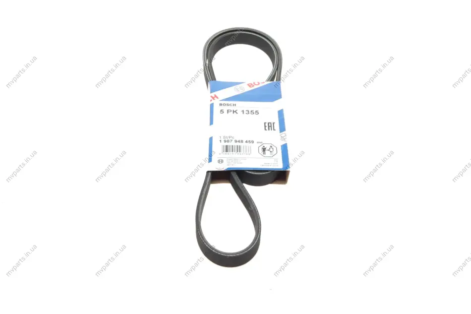 Ремінь генератора Opel Astra/Corsa 1.0/1.2/1.4 00-/Suzuki Wagon R 1.0/1.2 04-05 (5PK1355) 1 987 948 459 BOSCH 1-987-948-459 (фото 1)