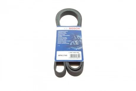 Ремінь генератора поліклиновий Peugeot 206/406/806/Expert/Fiat Scudo/Citroen C5/C8/Jumpy 1.9D/2.0HDI 95- 1 987 948 496 BOSCH 1-987-948-496