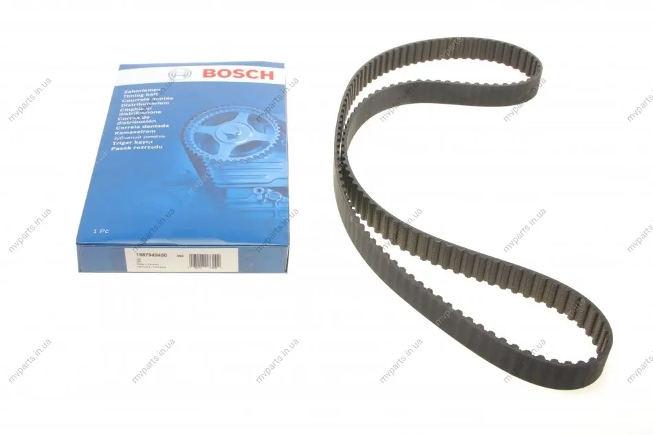 Ремінь ГРМ VW Caddy/Golf 1.9TDI/SDI 95-05/Skoda Fabia 1.9SDI 99-08 (141x25) 1 987 949 450 BOSCH 1-987-949-450 (фото 1)