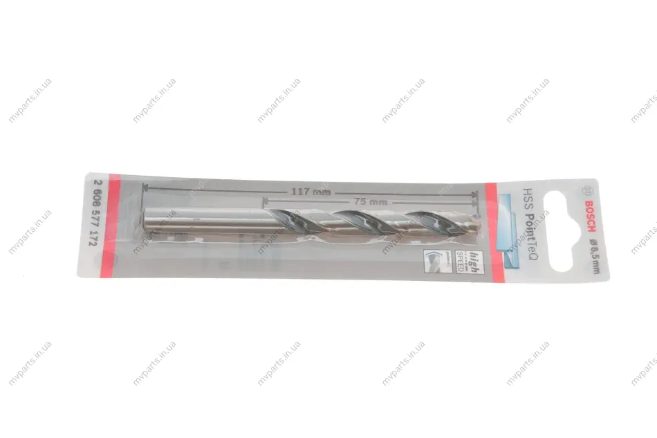 Свердло HSS PointTeQ Ø8,5 мм знято з постачання 2 608 577 172 BOSCH 2-608-577-172 (фото 1)