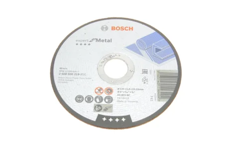 Круг відрізний 125x1,6x22,23 мм 2 608 600 219 BOSCH 2-608-600-219