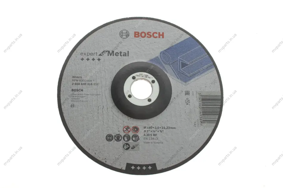 Круг відрізний 180x3x22,23 мм Expert for Metal 2 608 600 316 BOSCH 2-608-600-316 (фото 1)