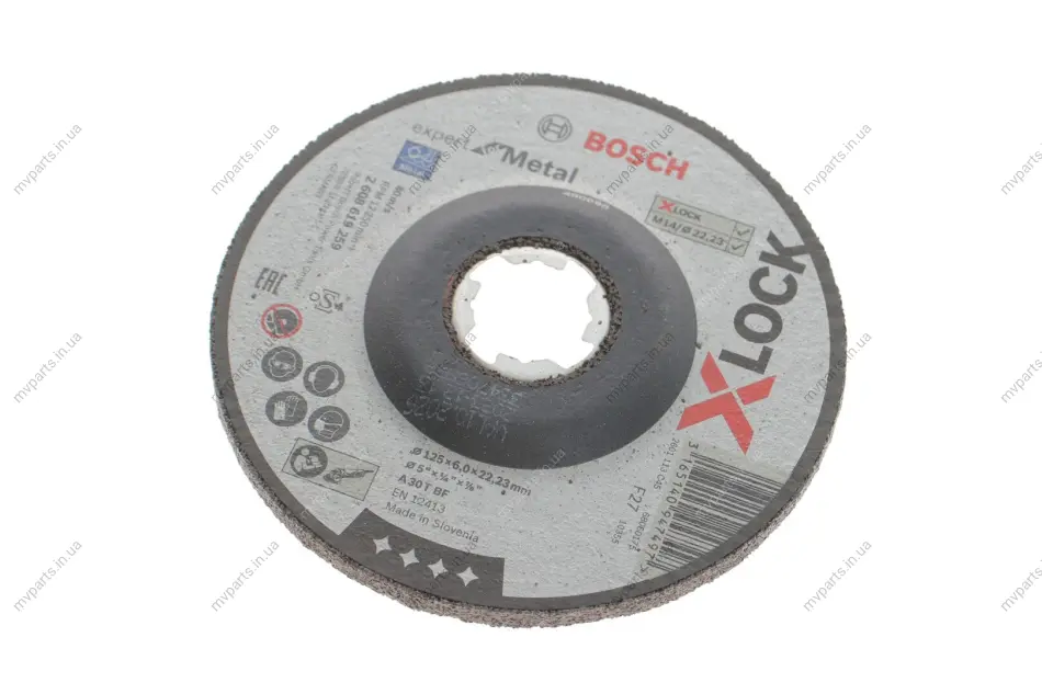 Круг зачисний 125x6x22,23 мм X-LOCK Expert for Metal 2 608 619 259 BOSCH 2-608-619-259 (фото 1)