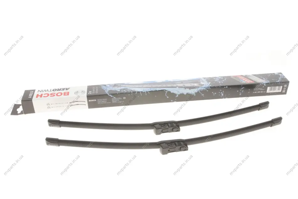 Щітки склоочисника (530/530мм) Skoda Roomster/Fabia II 06- Aerotwin (безкаркасна) 3 397 009 051 BOSCH 3-397-009-051 (фото 1)
