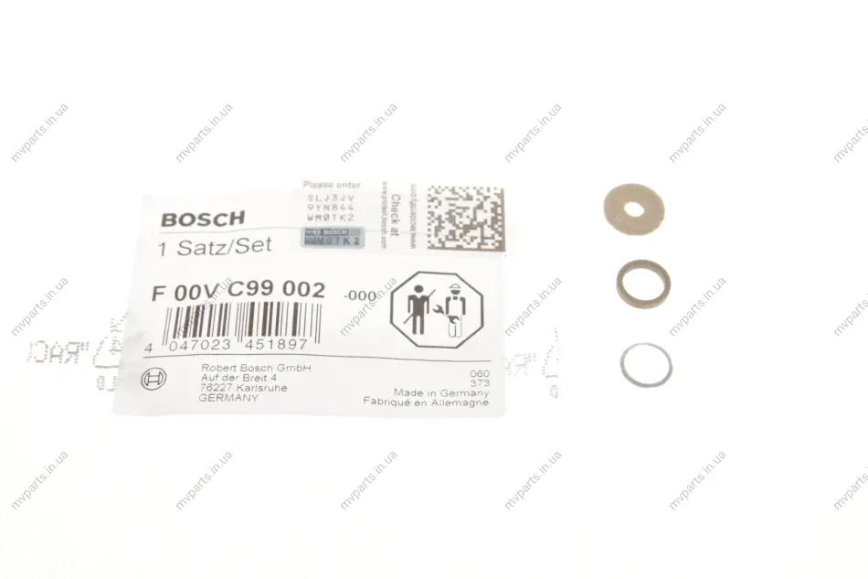 Ремкомплект форсунки Renault Truck (система Common Rail) F 00V C99 002 BOSCH F-00V-C99-002 (фото 1)