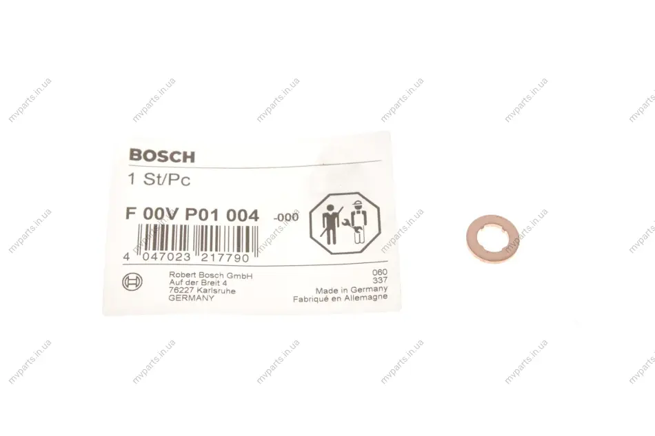 Шайба под форсунку VW Caddy/Crafter/T5 2.0TDI F 00V P01 004 BOSCH F-00V-P01-004 (фото 1)