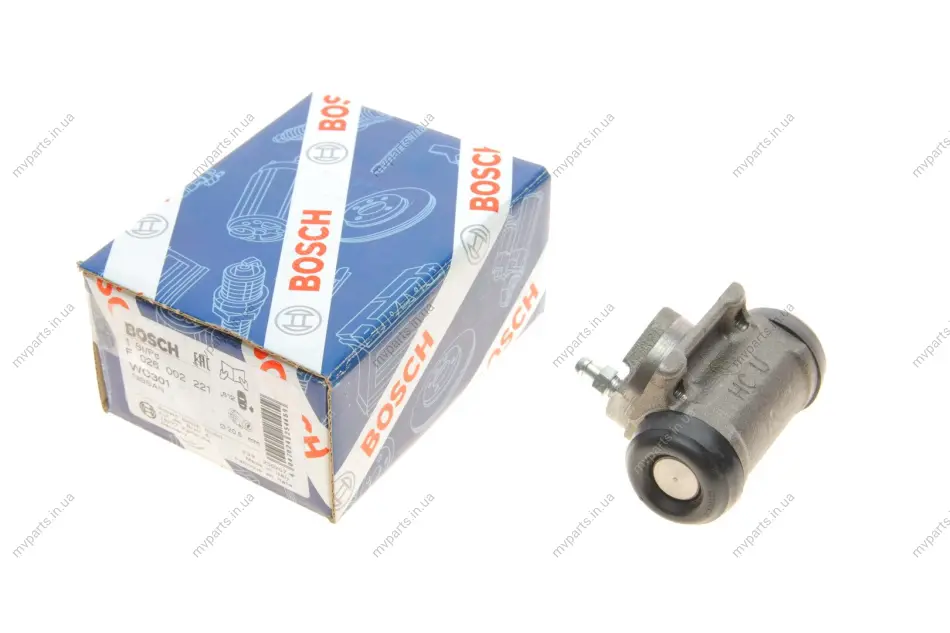 Циліндр гальмівний (задній) Nissan Primera 90-06 (R) (d=20.6mm) F 026 002 221 BOSCH F-026-002-221 (фото 1)