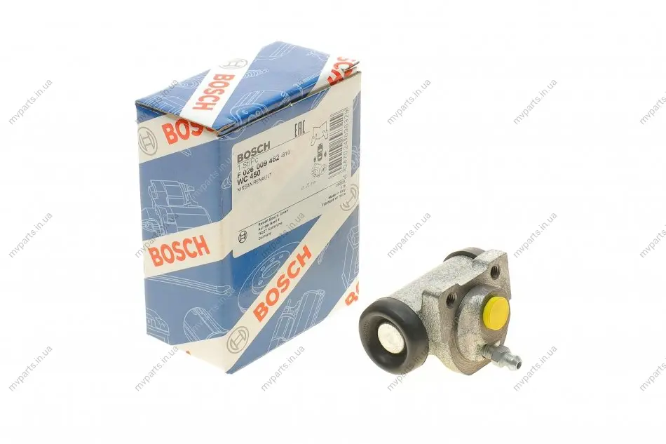 Циліндр гальмівний (задній) Renault Kangoo 97-/Nissan Kubistar 03- (d=22.22mm) F 026 009 482 BOSCH F-026-009-482 (фото 1)