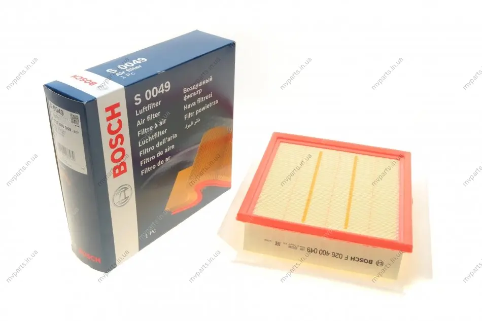 Фільтр повітряний Opel Corsa D 06-14 (з поролоном) F 026 400 049 BOSCH F-026-400-049 (фото 1)