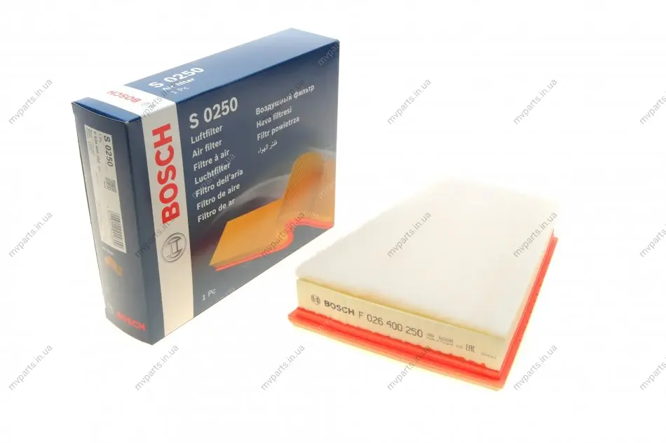Фільтр повітряний Renault Kangoo 1.2TCe/1.5dCi 08- F 026 400 250 BOSCH F-026-400-250 (фото 1)