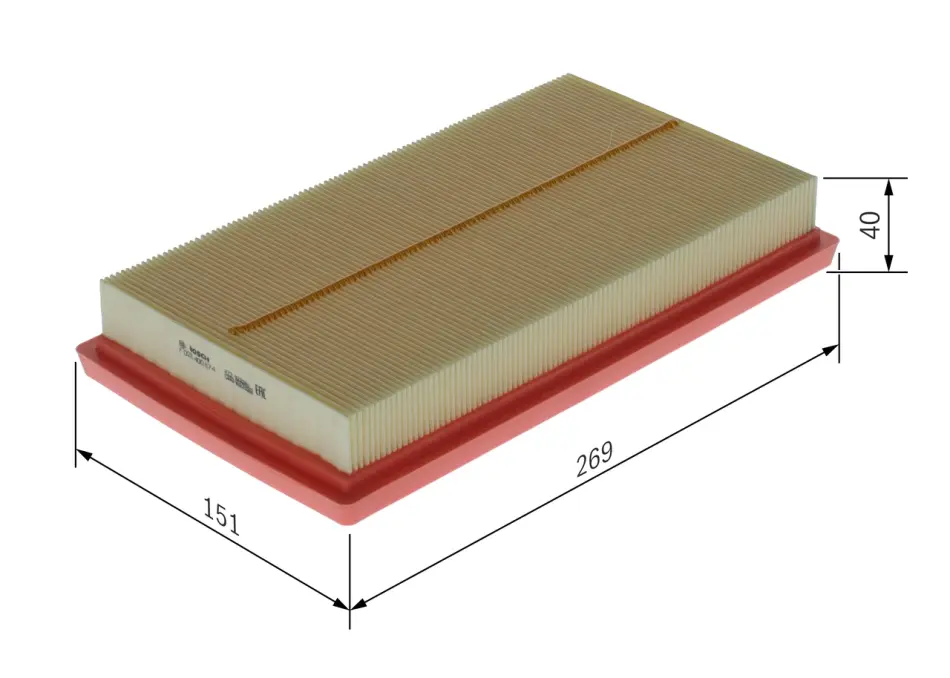 Фільтр повітряний TOYOTA C-HR 1.2, 2.0 16-, RAV4 2.5 18- (вир-во) BOSCH F026400674 (фото 1)