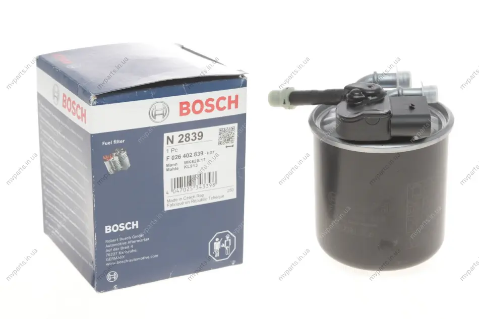 Фільтр паливний MB Sprinter 2.2CDI OM651 (з датчиком) F 026 402 839 BOSCH F-026-402-839 (фото 1)