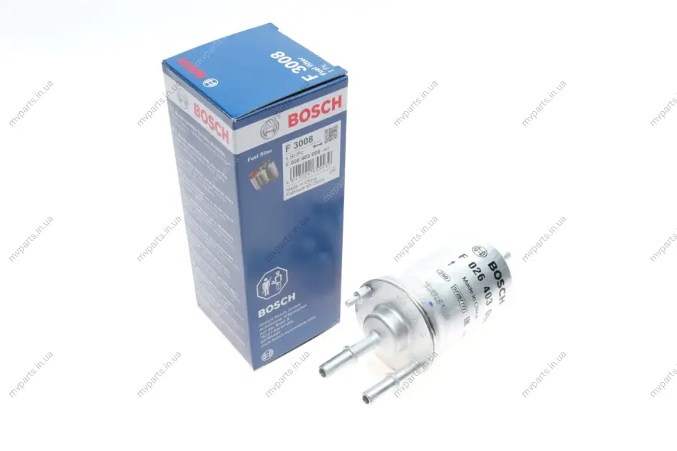 Фільтр паливний Skoda Fabia/VW Polo 1.2/1.4 01- F 026 403 008 BOSCH F-026-403-008 (фото 1)