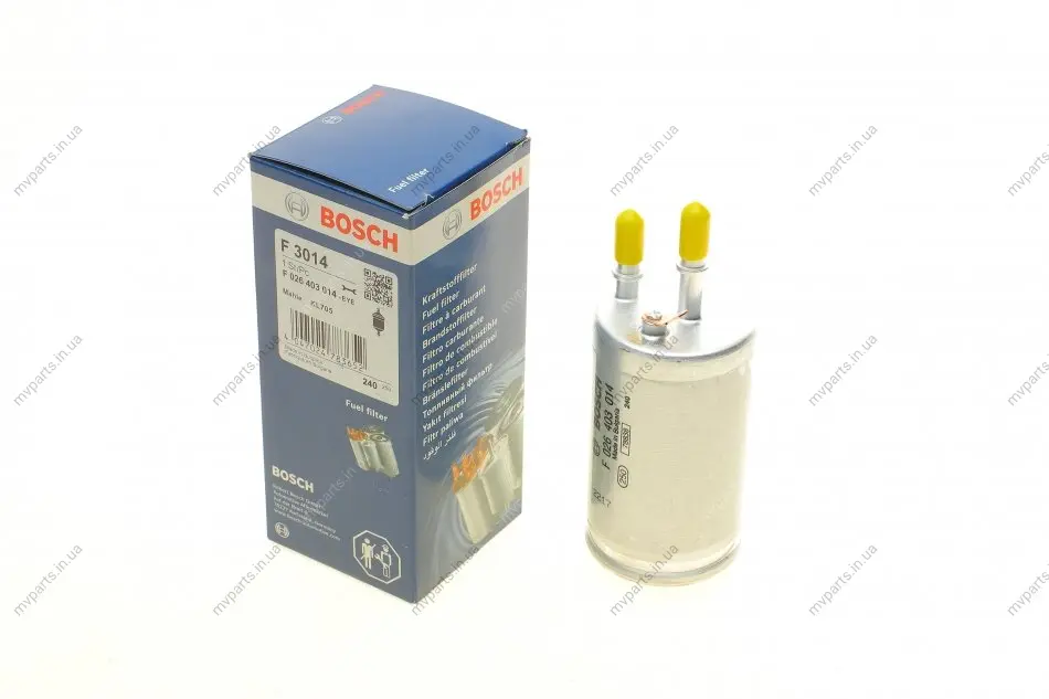 Фільтр паливний Volvo S60 1.6T3/T4/2.0T/T5/3.0T6/S80 1.6T4/2.0T/V60 2.0T/T5/3.0T6/V70 2.5FT 10- F 026 403 014 BOSCH F-026-403-014 (фото 1)