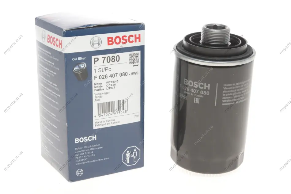 Фільтр масляний VW T5 2.0TSI 11- F 026 407 080 BOSCH F-026-407-080 (фото 1)